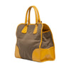 Secondhand Prada Saffiano Trimmed Canvas Canapa Logo Satchel