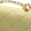 Chanel Mini Quilted Lambskin Oval Logo Chain Top Handle Flap Secondhand
