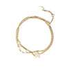 Dior Petit Gold Plated CD Star Charm Double Chain Bracelet Secondhand
