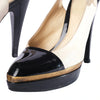 Secondhand Yves Saint Laurent Leather Colorblock Pattern Slingback Pumps