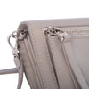 Secondhand Tod’s Double T Grey Leather Continental Wallet with Shoulder Strap - '10s