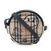 Burberry House Check Canvas and Calfskin Cartoon Print Round Crossbody Secondhand