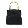 Prada Tessuto Metal Handle Bag Secondhand