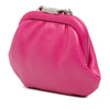 Balenciaga Mini Grained Calfskin Cloud Coin Purse On Strap Secondhand