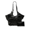 Balenciaga Large Arena Lambskin Motocross Le Cagole Carry All Tote Secondhand