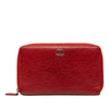 Secondhand Chanel Embossed Lambskin Camellia Zip Around Long Wallet