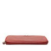 Chanel Embossed Lambskin Camellia Zip Around Long Wallet Secondhand