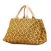 Prada Large Canvas Printed Canapa Satchel Secondhand
