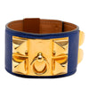 Hermès Swift and Gold Plated Collier de Chien Bracelet Secondhand