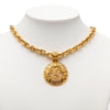 Chanel CC Gold Plated Medallion Pendant Necklace Secondhand