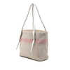 Secondhand Prada Canvas Logo Stripe Shopper Tote