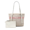 Prada Canvas Logo Stripe Shopper Tote Secondhand