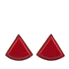 Hermès Triangle Leather Clip on Earrings Secondhand