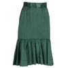 Prada Petrol Green Silk Skirt - 2000s Second hand