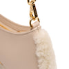 Jacquemus Leather Shearling Trimmed Le Bisou Doux Shoulder Bag Secondhand