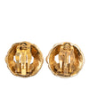 Secondhand Chanel Gold Plated CC Round Clip On Earrings