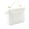 Chanel Quilted Caviar Handy Box Vanity Case with Chain Secondhand