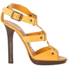 Jimmy Choo Mustard Leather Sandals - 2000s Second hand