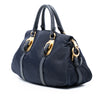 Prada Soft Calf Trimmed Tessuto Satchel Secondhand