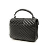 Saint Laurent Medium Chevron Sheepskin  Monogram Monochrome College Bag Secondhand