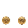 Secondhand Chanel CC Gold Plated Round Clip on Earrings
