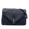 Saint Laurent Large Triquilt Sheepskin Monogram College Bag Secondhand