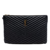 Saint Laurent Chevron Leather Monogram Document Holder Secondhand