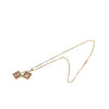 Chanel CC Gold Plated Strass No 5 Double Square Pendant Necklace Secondhand