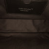 Off-White Leather Block Pouch Quote Clutch with Chain Secondhand