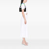 Off-White Leather Block Pouch Quote Clutch with Chain Secondhand