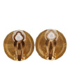 Secondhand Chanel CC Gold Plated Flower Clip On Earrings