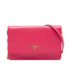 Prada Saffiano Wallet on Chain Secondhand