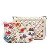 Gucci Medium Cutout Leather and Flora Canvas Traforata Flap Crossbody Secondhand