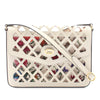 Gucci Medium Cutout Leather and Flora Canvas Traforata Flap Crossbody Secondhand