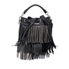 Saint Laurent Small Studded Calfskin Emmanuelle Fringe Bucket Bag Secondhand