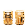 Hermès Gold Plated Enamel Cloisonne Clip On Earrings Secondhand