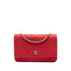 Chanel CC Quilted Metallic Fabric Wallet On Chain Secondhand
