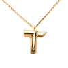 Louis Vuitton Gold Plated LV and Me Letter T Pendant Necklace Secondhand