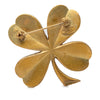 Chanel CC Gold Plated Clover Brooch Secondhand