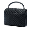 Saint Laurent Medium Chevron Sheepskin  Monogram Monochrome College Bag Secondhand