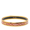 Hermès Narrow Mosaic Style Geometric Pattern Enamel Bangle 65 Secondhand