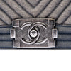 Chanel Old Medium Chevron Denim Boy Flap Secondhand