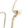 Dior Gold Plated Strass CD Logo Pendant Necklace Secondhand