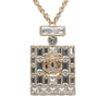 Secondhand Chanel CC Gold Plated Strass Perfume Bottle Pendant Necklace