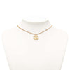 Chanel CC Gold Plated Star Cutout Pendant Necklace Secondhand