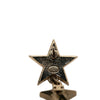 Chanel CC Gold Plated Triple Star Drop Bullet Back Earrings Secondhand