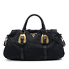 Prada Soft Calf Trimmed Tessuto Satchel Secondhand