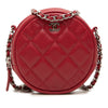 Chanel Quilted Caviar Round Clutch With Chain Secondhand