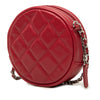 Chanel Quilted Caviar Round Clutch With Chain Secondhand