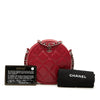 Chanel Quilted Caviar Round Clutch With Chain Secondhand